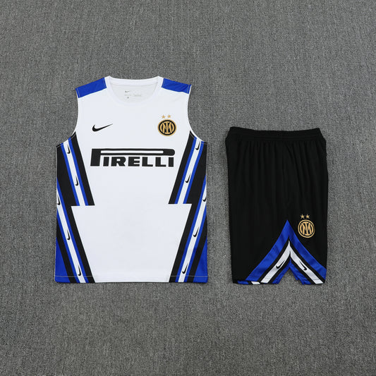 Inter Milan Vest Set-White, Blue and Black