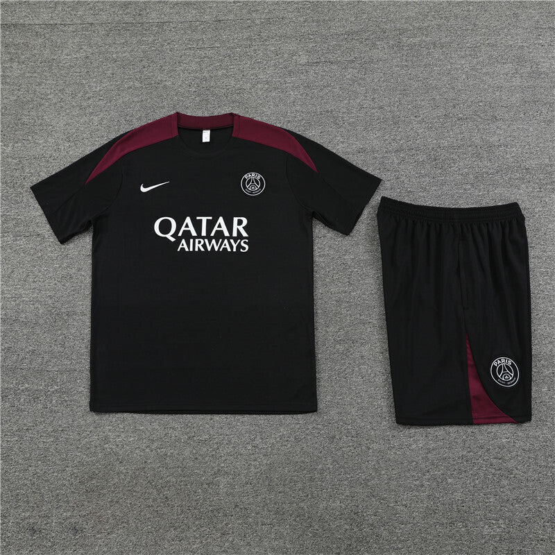 PSG Shorts Set-Black and Maroon