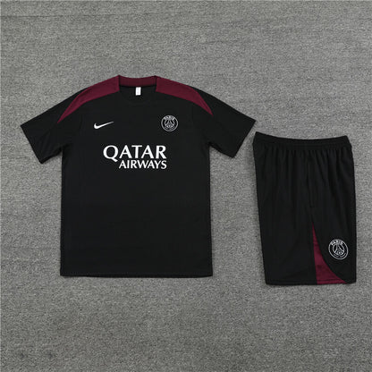 PSG Shorts Set-Black and Maroon