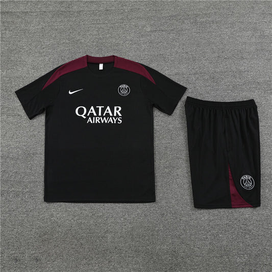 PSG Shorts Set-Black and Maroon