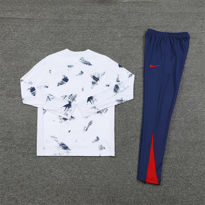 PSG Tracksuit-White and Navy Blue