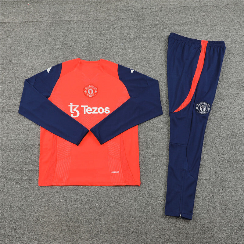 Manchester United Tracksuit-Red and Navy Blue