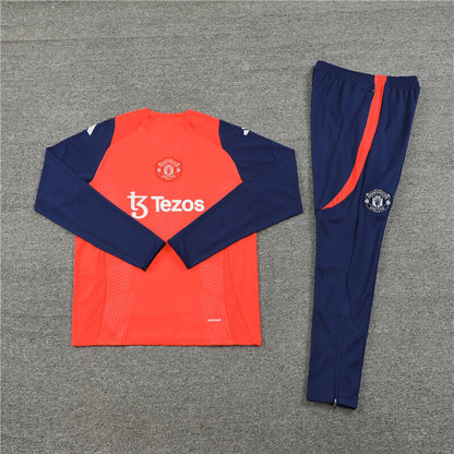 Manchester United Tracksuit-Red and Navy Blue