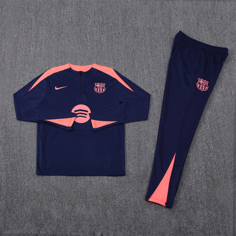 Barcelona Tracksuit-Navy Blue and Orange