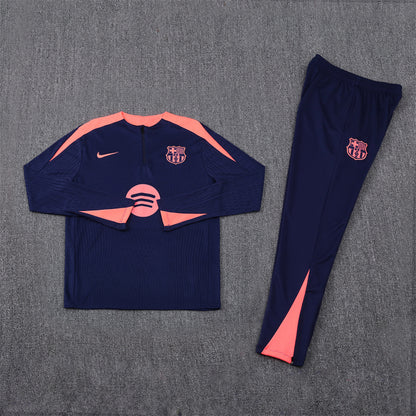 Barcelona Tracksuit-Navy Blue and Orange