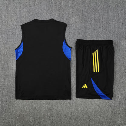 Manchester united Vest Set-Black and Dark Blue
