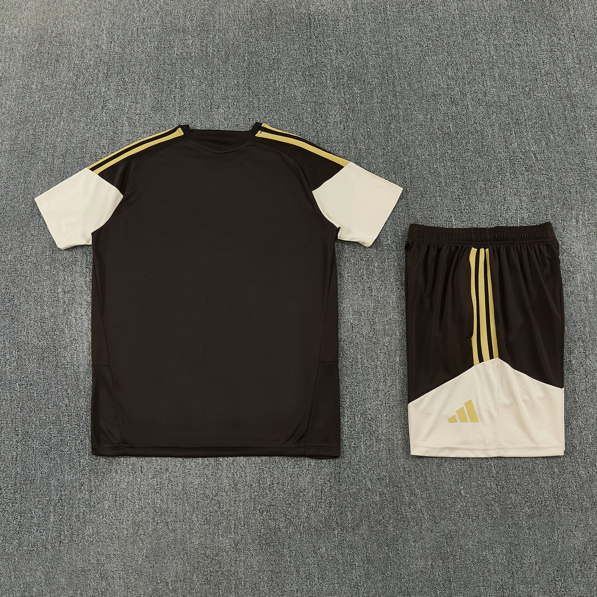 Flamengo Shorts Set-Dark Brown and Cream