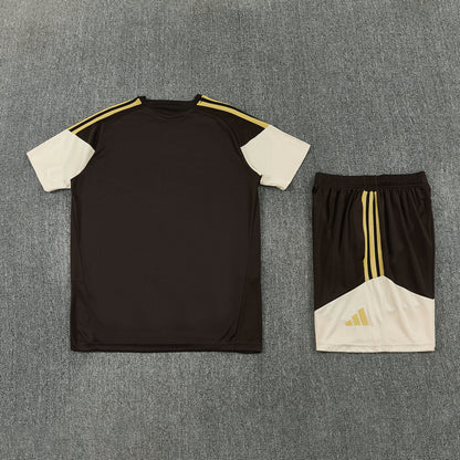 Flamengo Shorts Set-Dark Brown and Cream