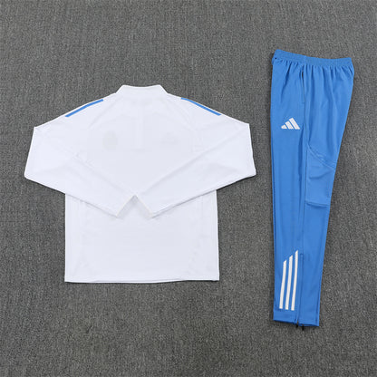 Real Madrid Tracksuit-White and Blue