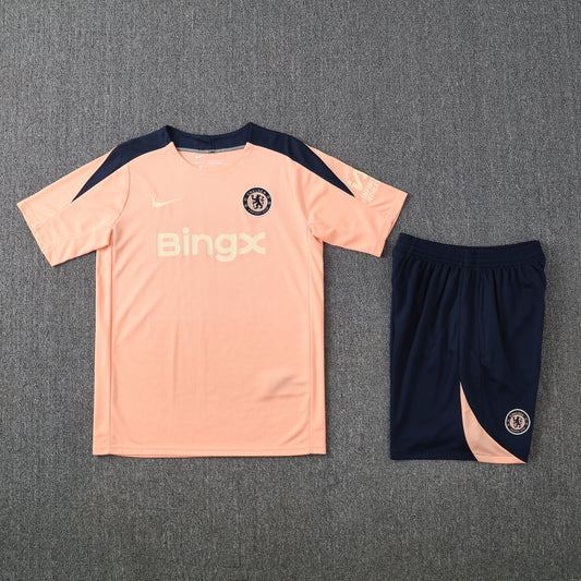 Chelsea Shorts Set-Cream and Navy Blue