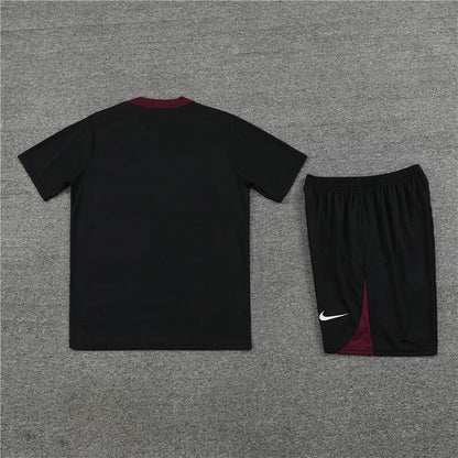 PSG Shorts Set-Black and Maroon