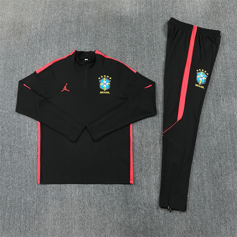 Brazil Tracksuit-Black and Red