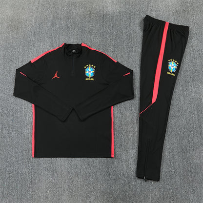 Brazil Tracksuit-Black and Red