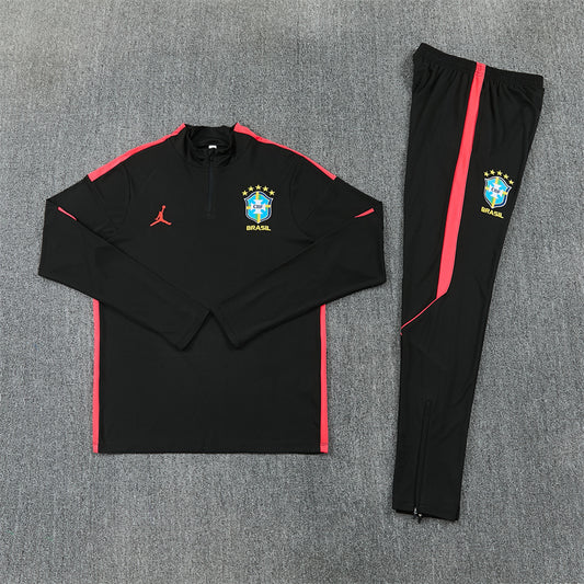 Brazil Tracksuit-Black and Red