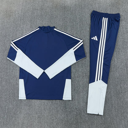 Real Madrid Tracksuit-Navy Blue and White