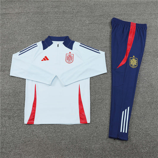 Spain Tracksuit-White and Navy Blue