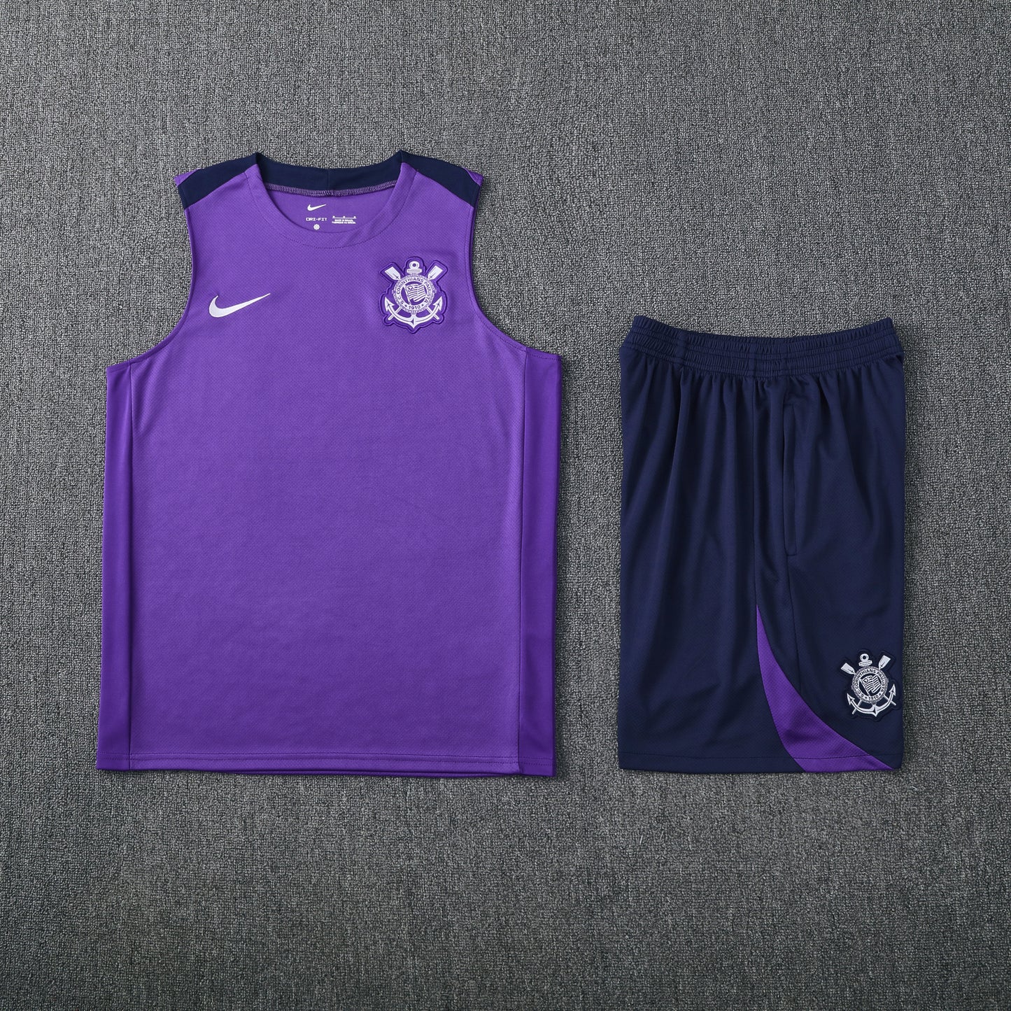Corinthians Vest Set-Purple and Dark Blue
