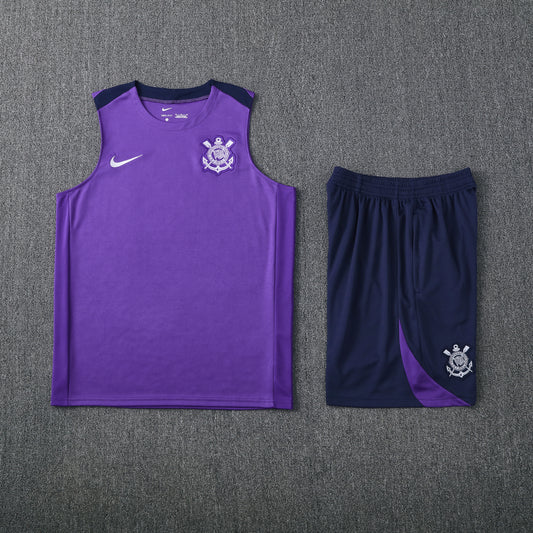 Corinthians Vest Set-Purple and Navy Blue
