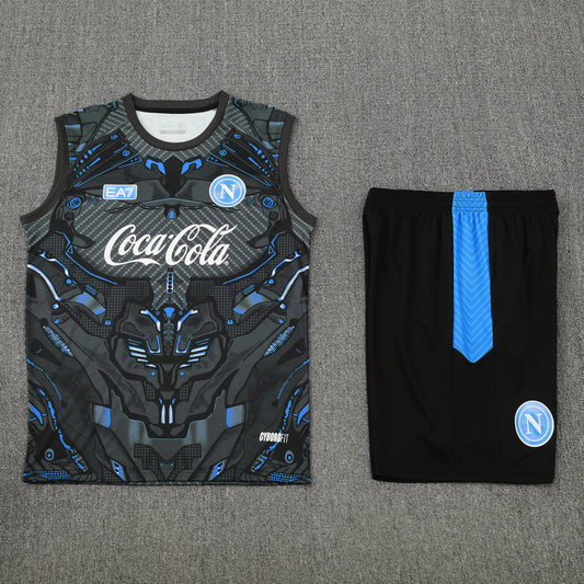 Napoli Vest Set-Black and Grey