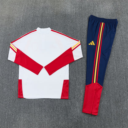 Spain Tracksuit-White, Red and Navy Blue