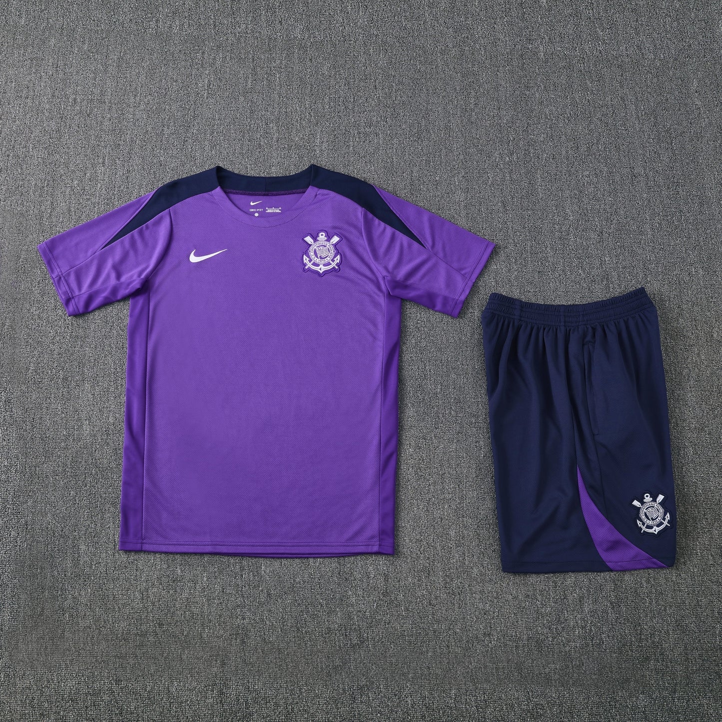 Corinthians Shorts Set-Purple and Navy Blue