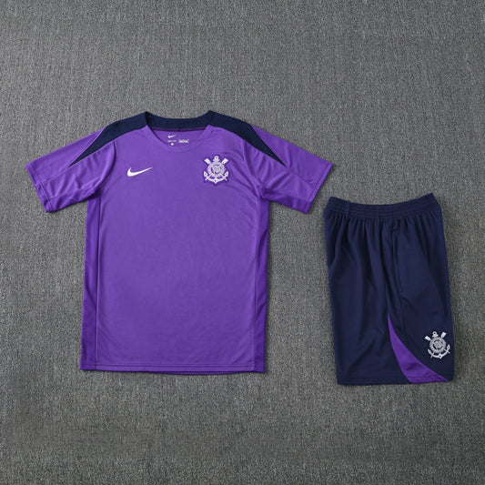 Corinthians Shorts Set-Purple and Navy Blue