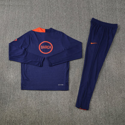 Barcelona Tracksuit-Navy Blue and Orange