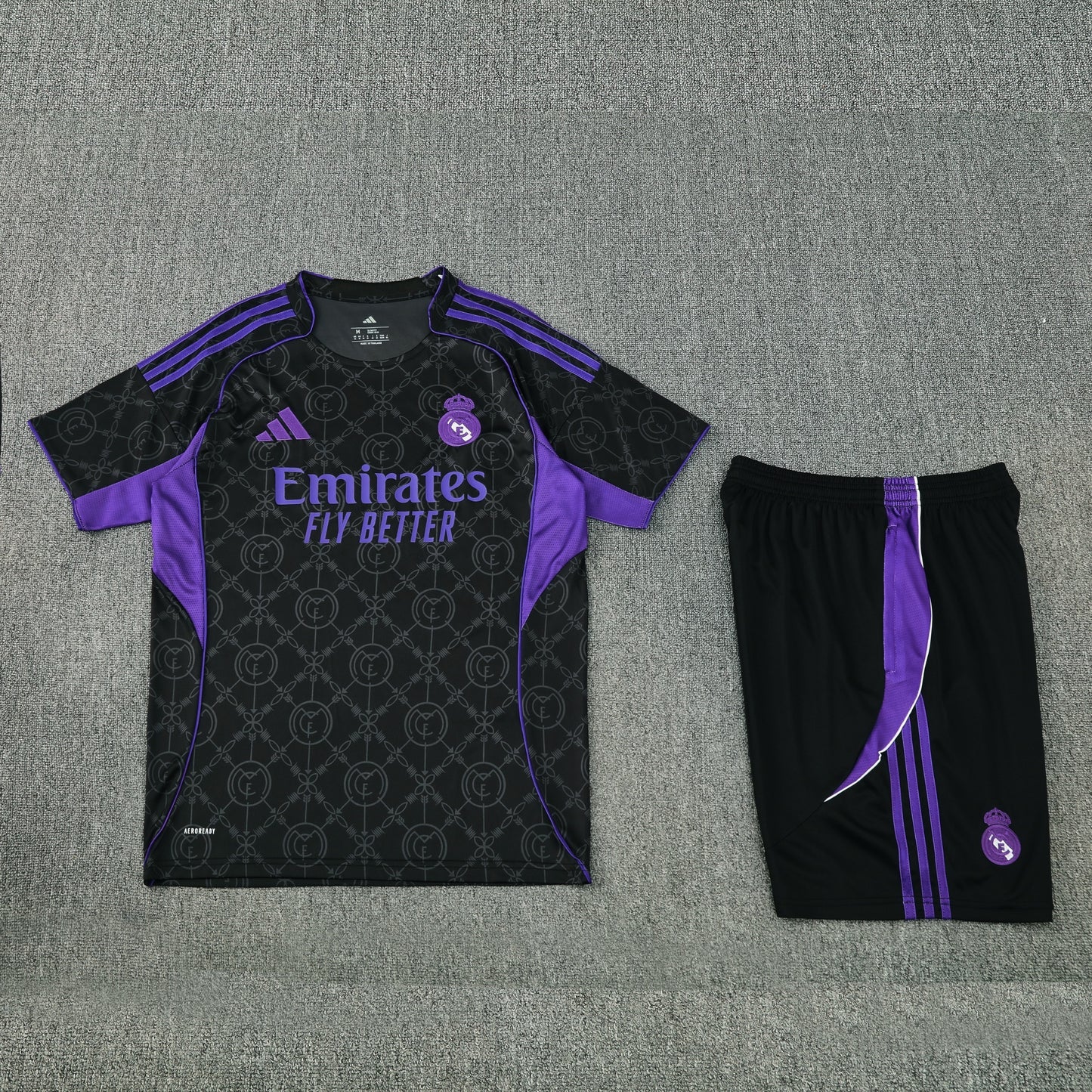 Real Madrid Shorts Set-Black and Purple