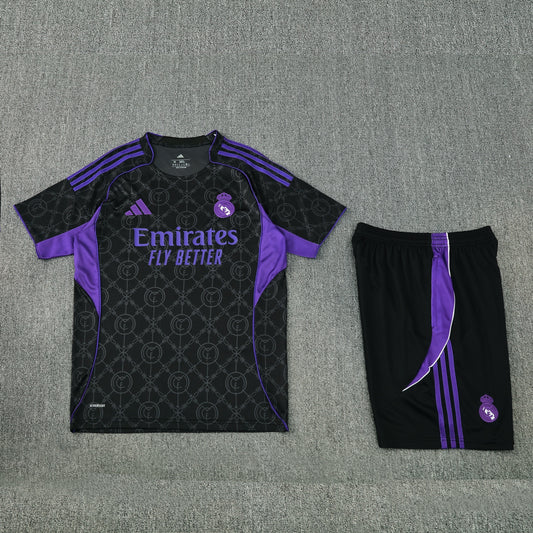 Real Madrid Shorts Set-Black and Purple