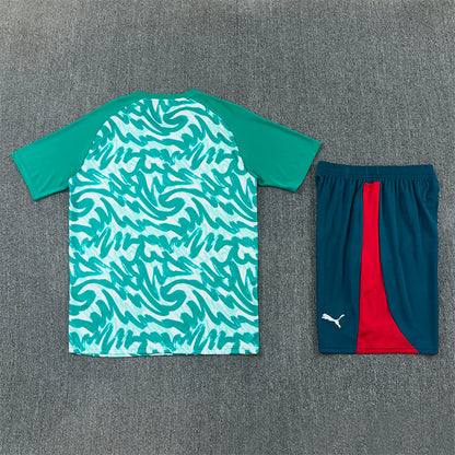 Portugal Shorts Set-Green and Blue