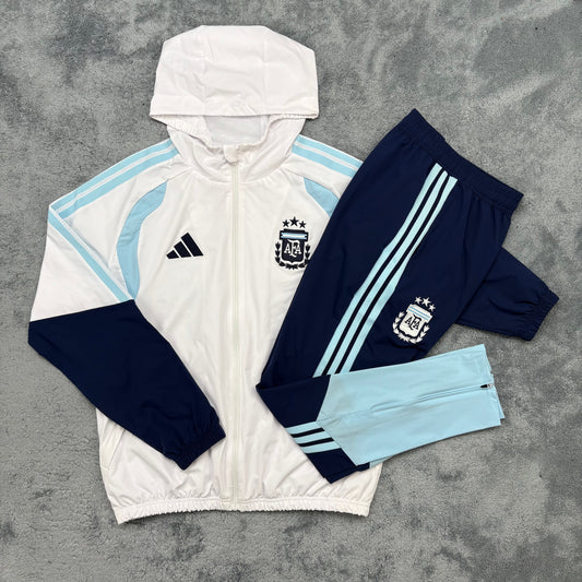 Argentina Windbreaker Set - White