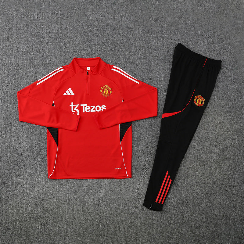 Manchester United Tracksuit-Red and Black