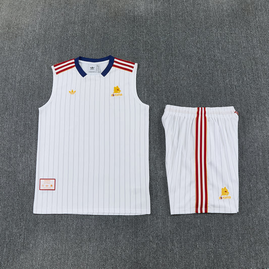 Roma Vest Set-White