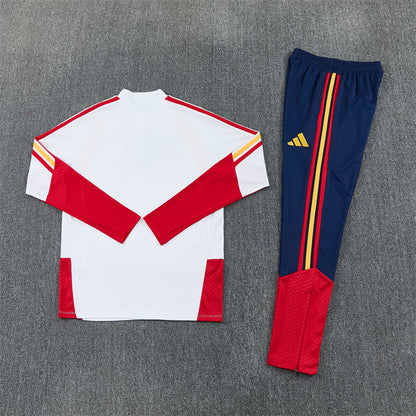 Spain Tracksuit-White, Red and Navy Blue