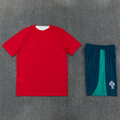 Portugal Shorts Set-Red and Navy Blue