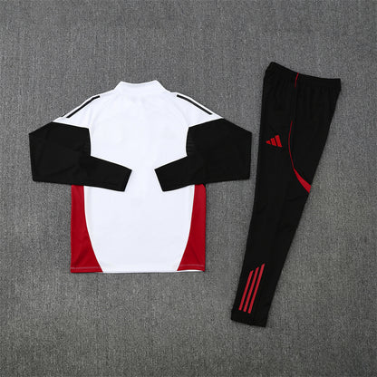 Manchester United Tracksuit-White and Black