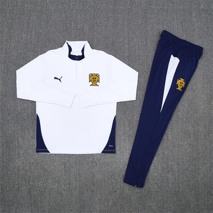 Portugal Tracksuit-White and Navy Blue
