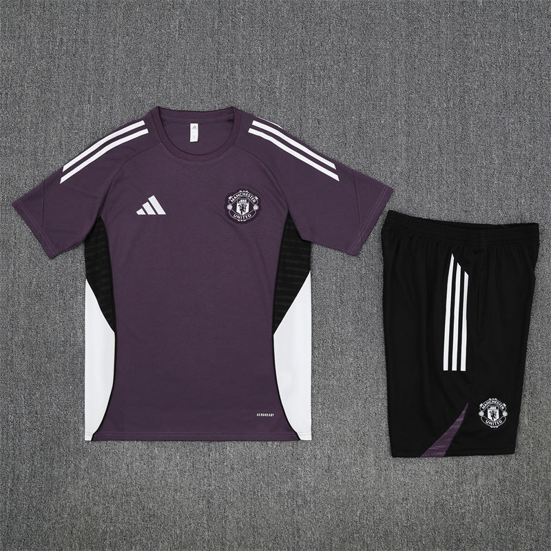Manchester United Shorts Set-Purple and Black