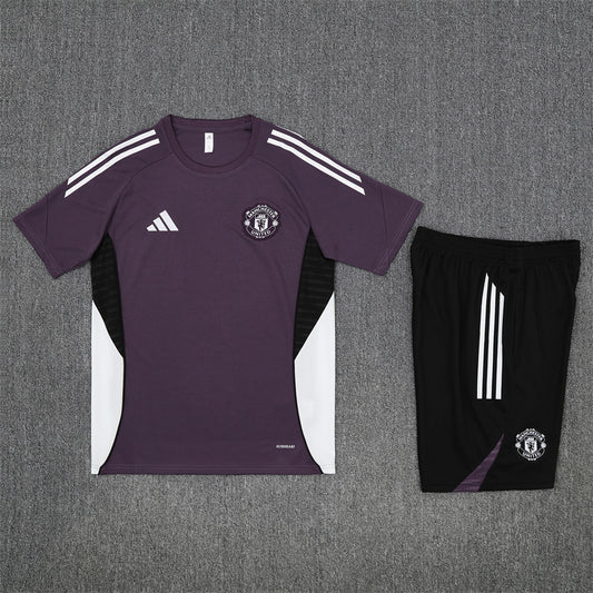 Manchester United Shorts Set-Purple and Black