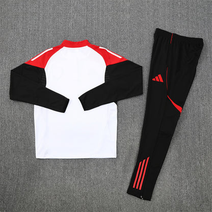 Arsenal Tracksuit-White, Red and Black