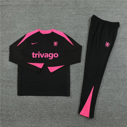Chelsea Tracksuit-Black and Pink