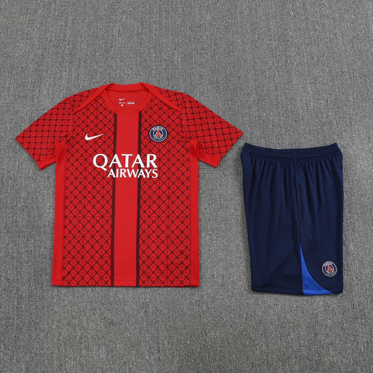 PSG Shorts Set-Red and Dark Blue