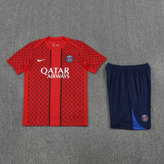 PSG Shorts Set-Red and Dark Blue