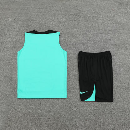 Atletico Madrid Vest Set-Light Green and Black