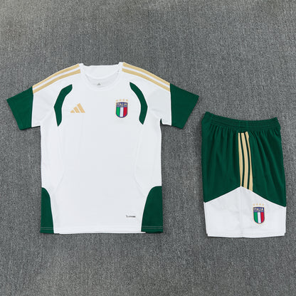 Italy Shorts Set-White and Green