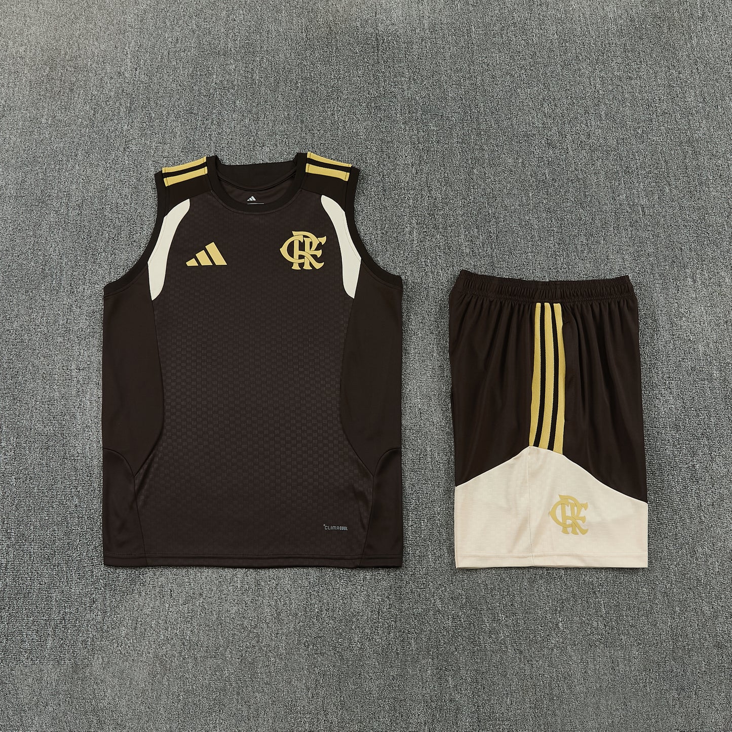 Flamengo Vest Set-Brown and Cream