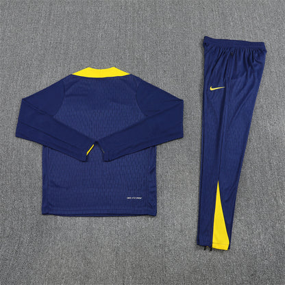 Atletico Madrid Tracksuit-Navy Blue and Yellow