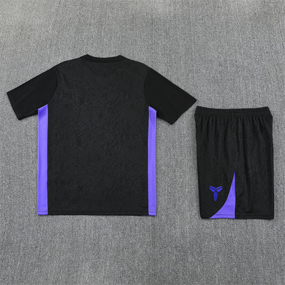 Barcelona Shorts Set-Black and Purple