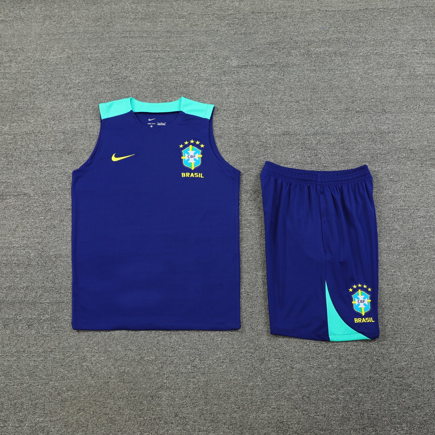 Brazil Vest Set-Dark Blue