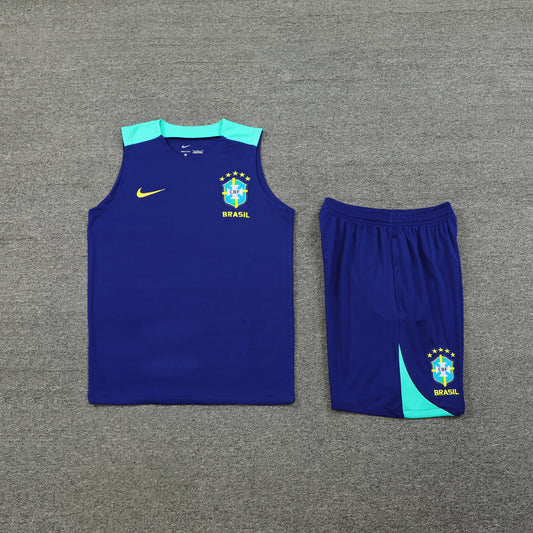 Brazil Vest Set-Dark Blue